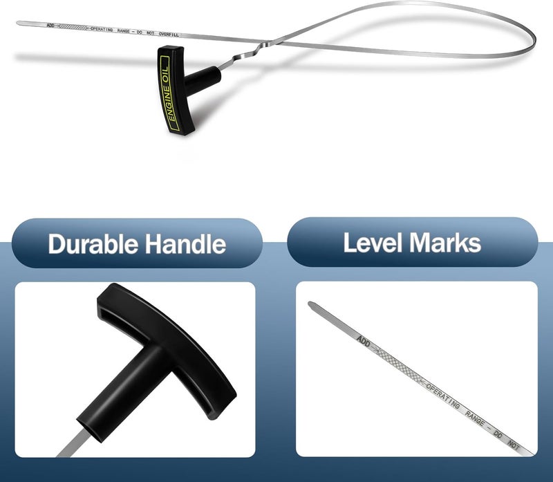 VerRich Stainless Steel Engine Oil Dipstick for 1999-2003 Ford F250 F350 F450 F550 Excursion 7.3L Diesel | OE F81Z-6750-DA | Oil Level Indicator - Image 3
